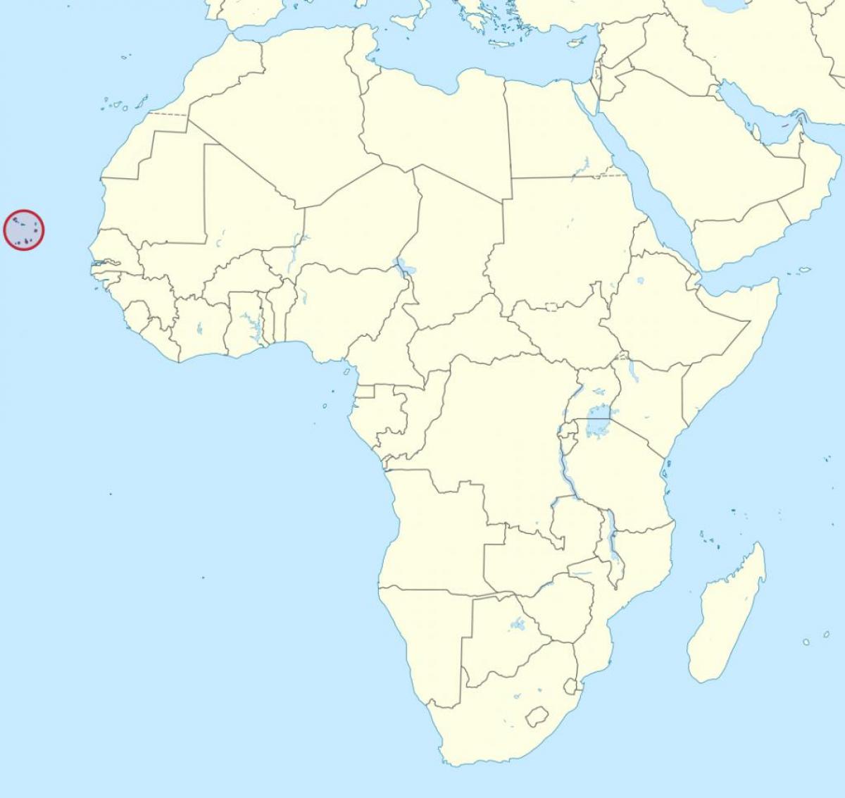 Кабо Ногоон, африкийн газрын зураг